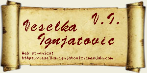 Veselka Ignjatović vizit kartica